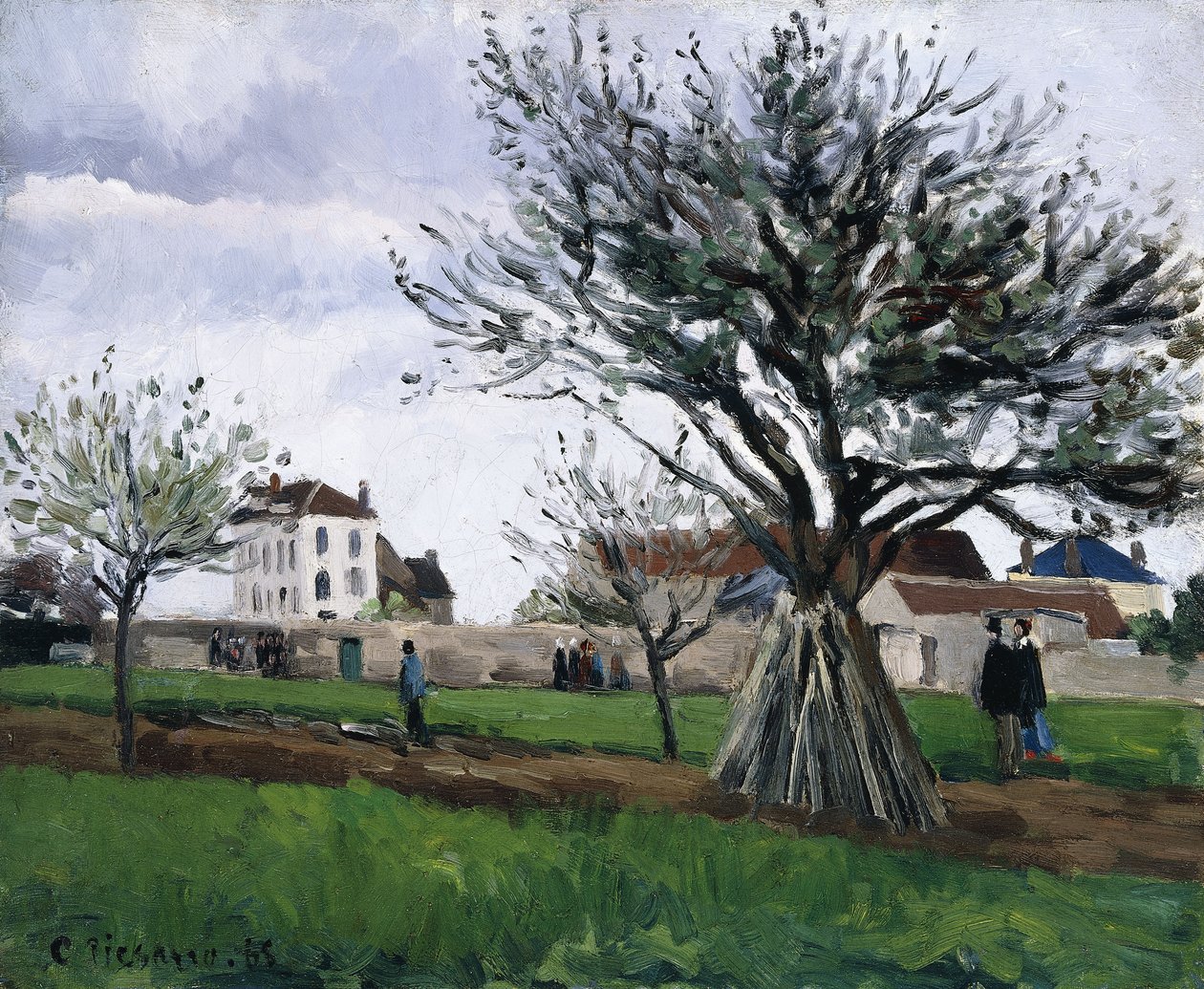 Epletrær i Pontoise av Camille Jacob Pissarro