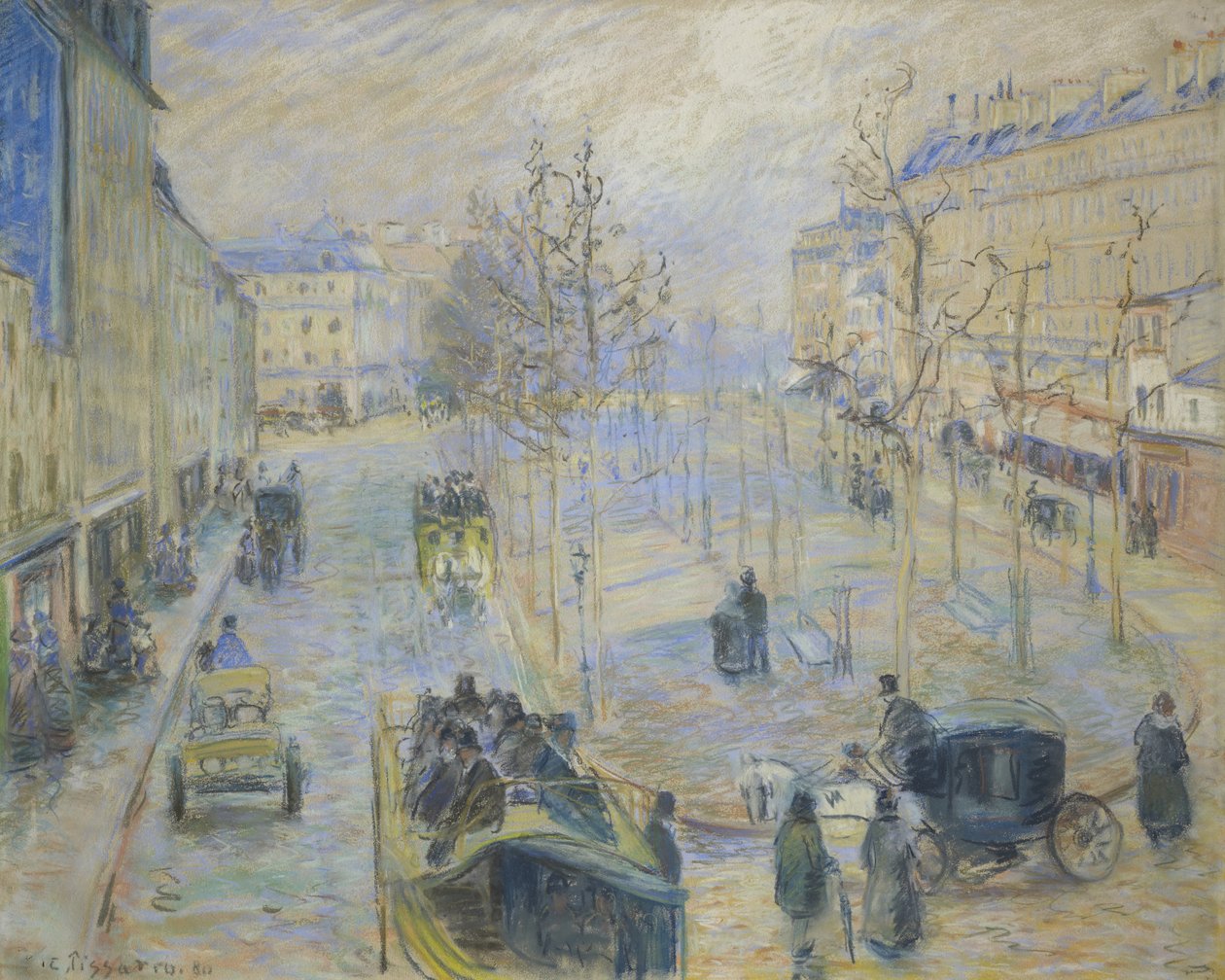 Boulevard Rochechouart, 1880 av Camille Jacob Pissarro