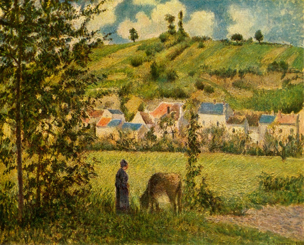 Chaponval, 1880, 1939. av Camille Jacob Pissarro