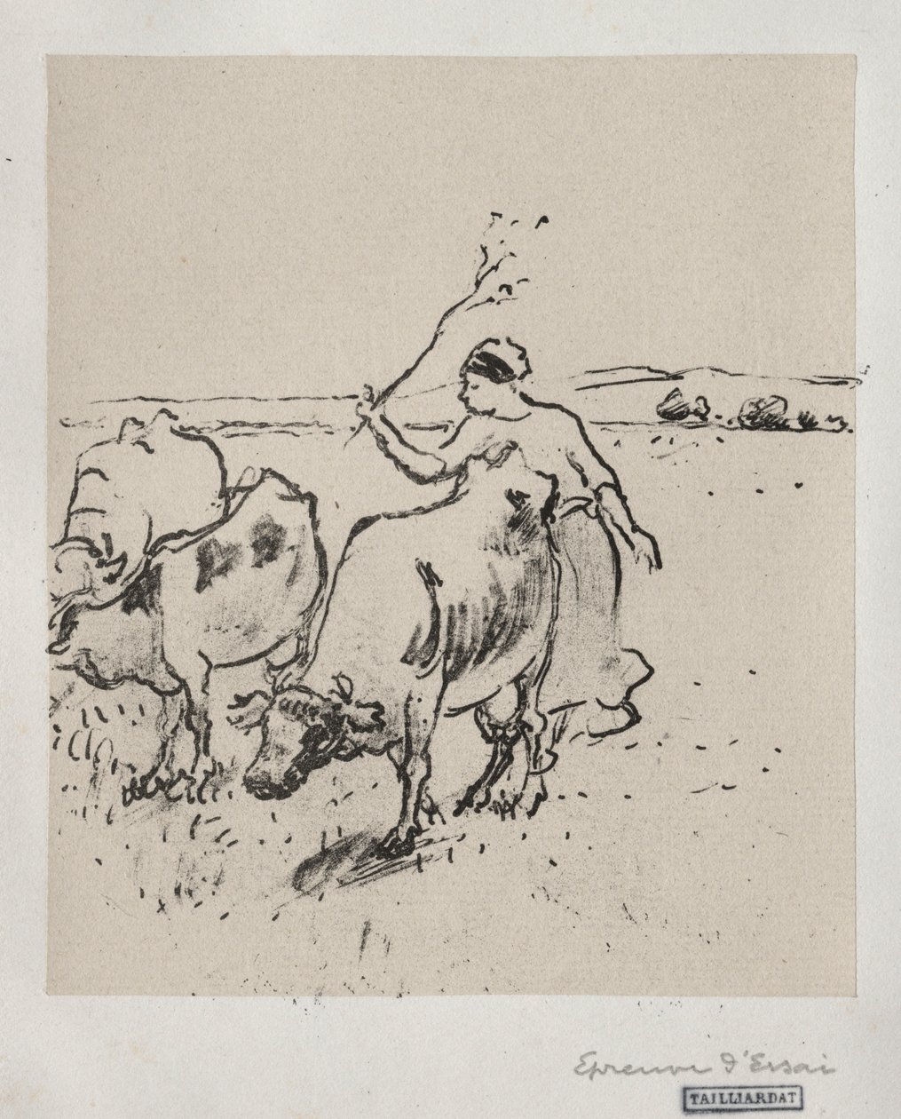 Cowherder, ca. 1899. av Camille Jacob Pissarro