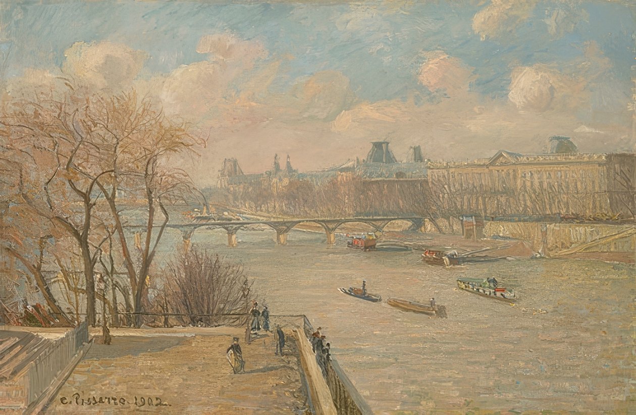 Louvre fra Pont Neuf. 1902 av Camille Jacob Pissarro