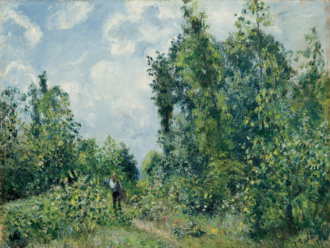 Edge of the Woods; Lisiere de bois, 1878 av Camille Jacob Pissarro