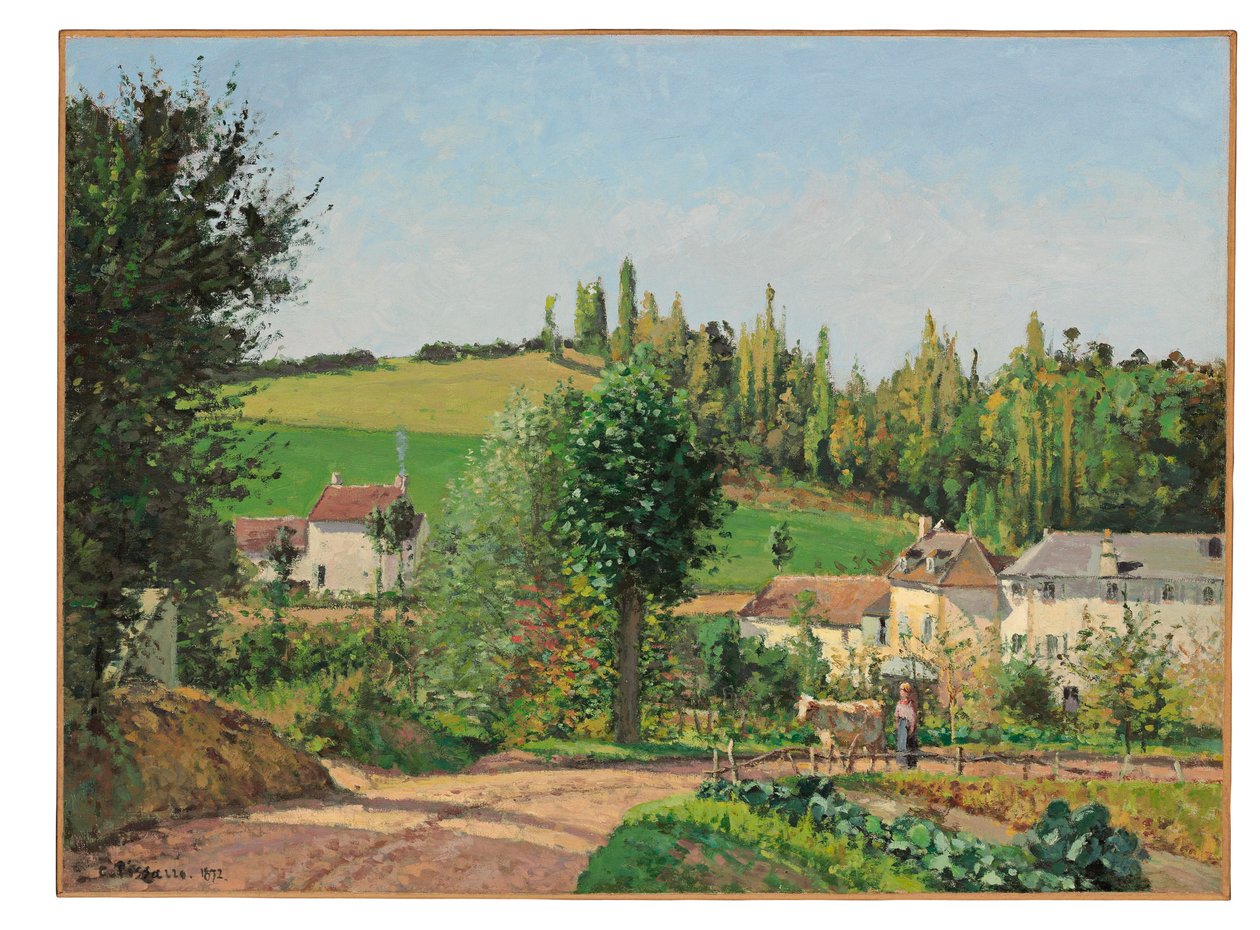 Hamlet nær Pontoise, 1872 av Camille Jacob Pissarro