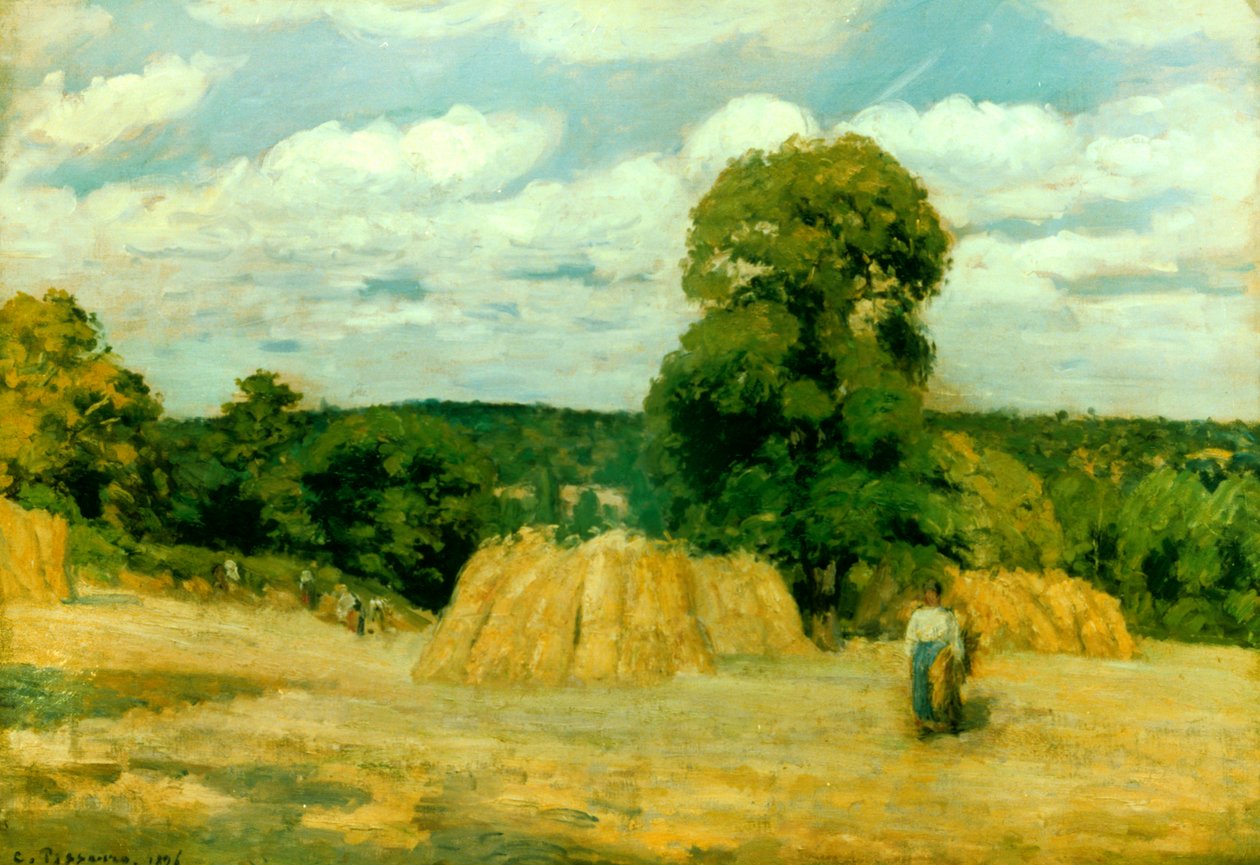 Høst i Montfoucault, 1876 av Camille Jacob Pissarro