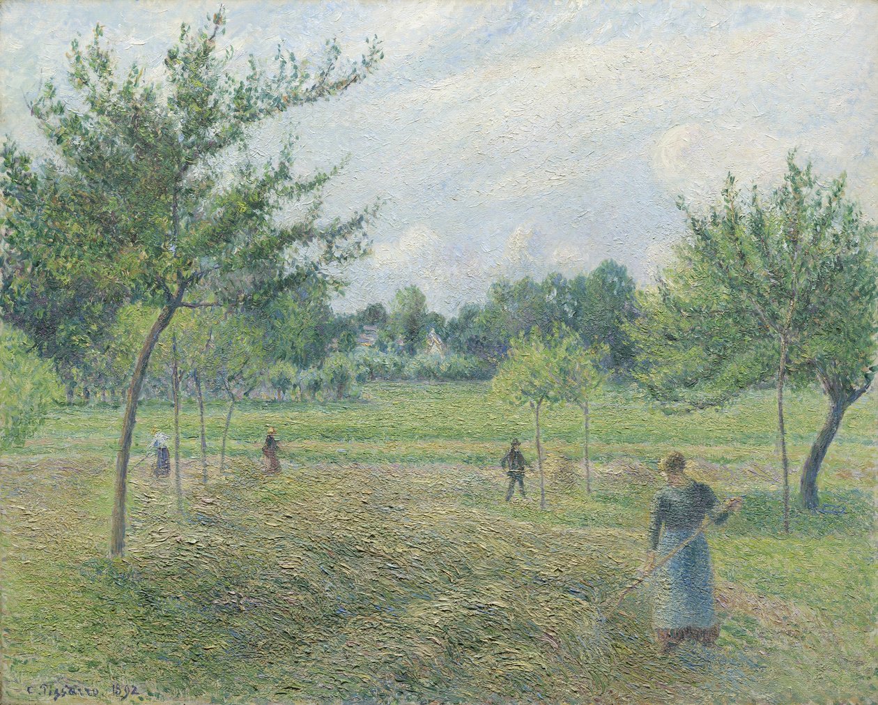 Høyproduksjon i Éragny, 1892 av Camille Jacob Pissarro