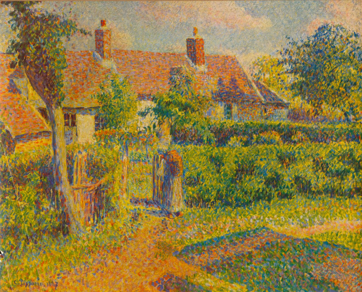 The Cottage, 1887, 1935. av Camille Jacob Pissarro