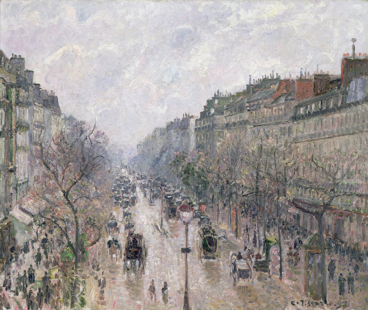 Boulevard Montmartre av Camille Jacob Pissarro