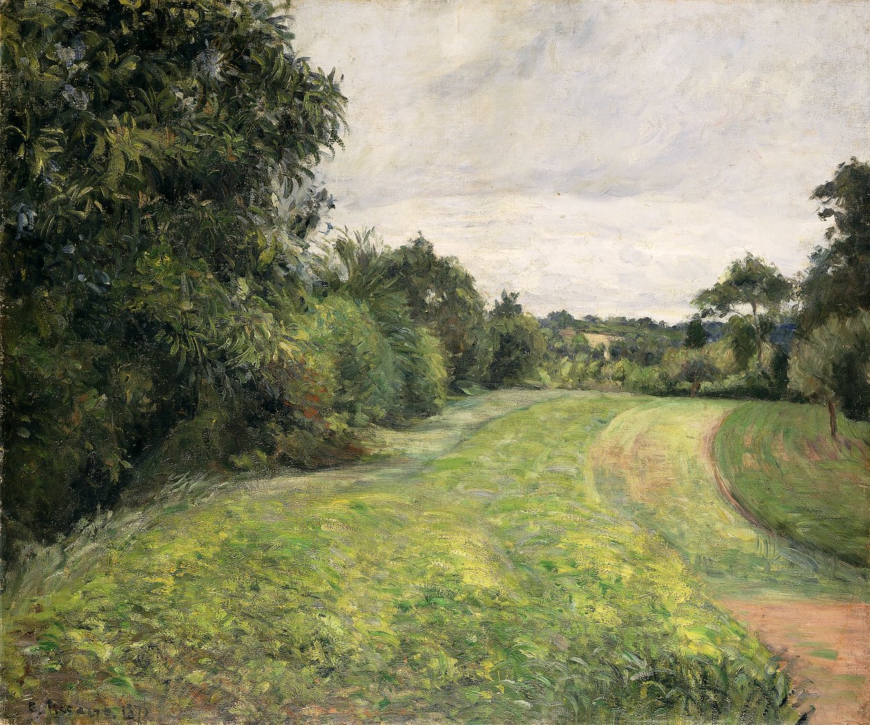 The Bottom of St, 1876 av Camille Jacob Pissarro