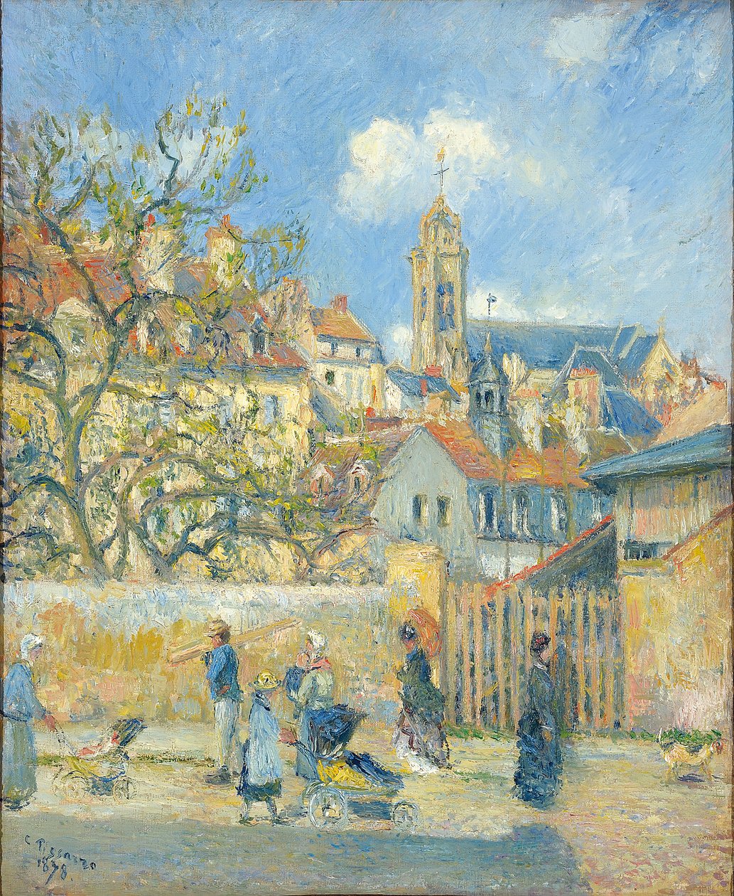 The Cart Park, Pontoise, 1878 av Camille Jacob Pissarro