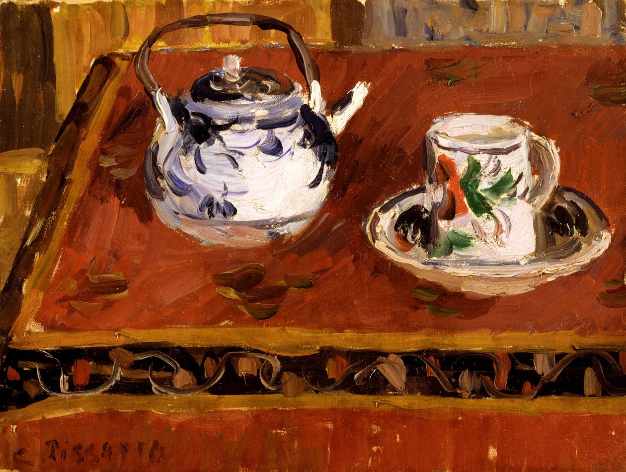 Stilleben, kopp og tekanne, 1899. av Camille Jacob Pissarro