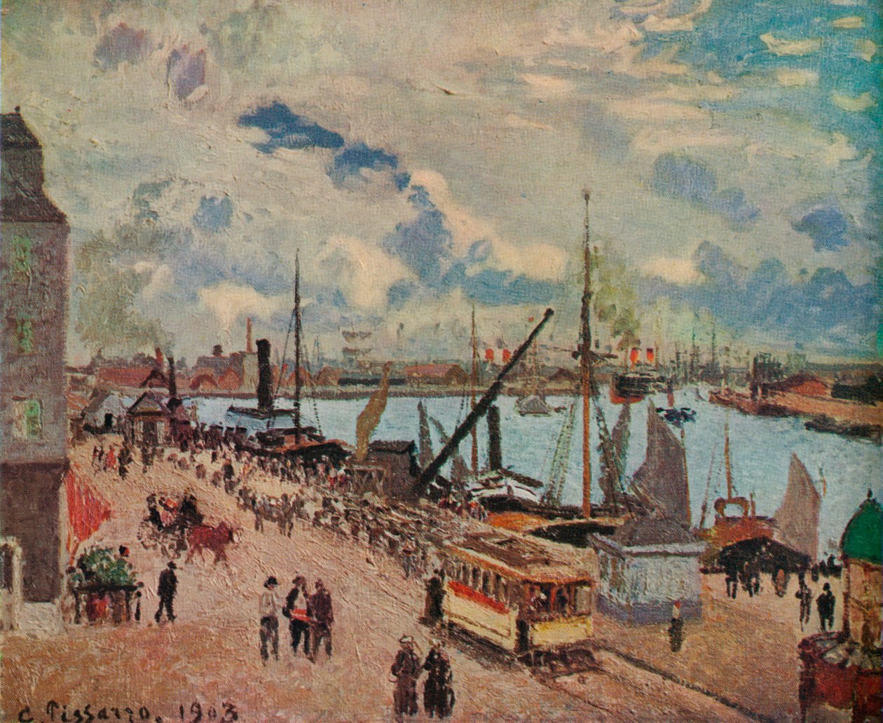 Ytre havn i Le Havre, 1903 av Camille Jacob Pissarro