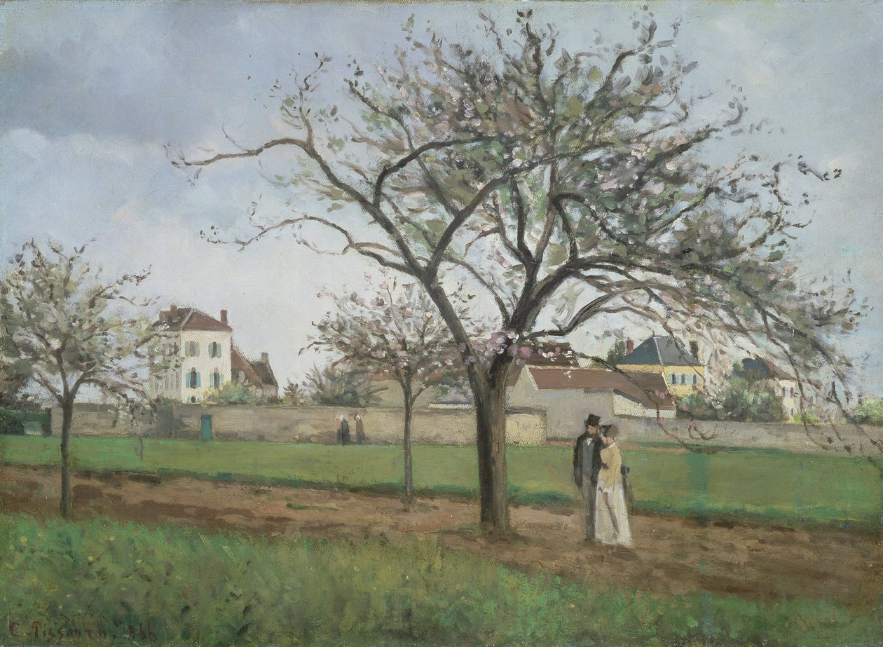 Pere Galliens hus i Pontoise, 1866 av Camille Jacob Pissarro
