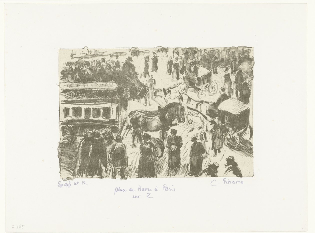 Place du Havre Place du Havre i Paris på Z (tittel på objekt) av Camille Jacob Pissarro