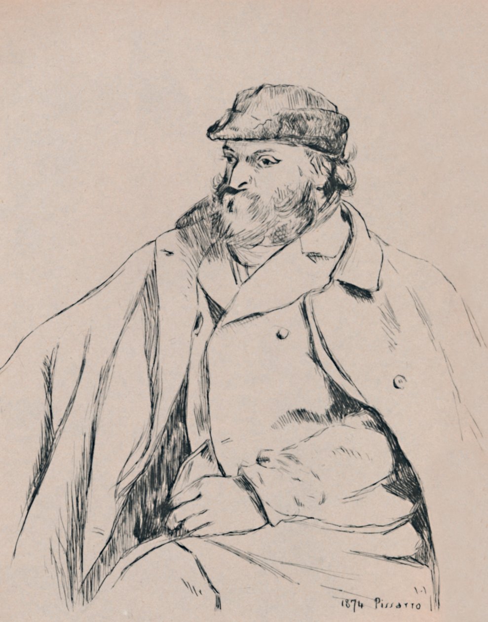Portrett av CÚzanne, ca. 1874, 1946 av Camille Jacob Pissarro
