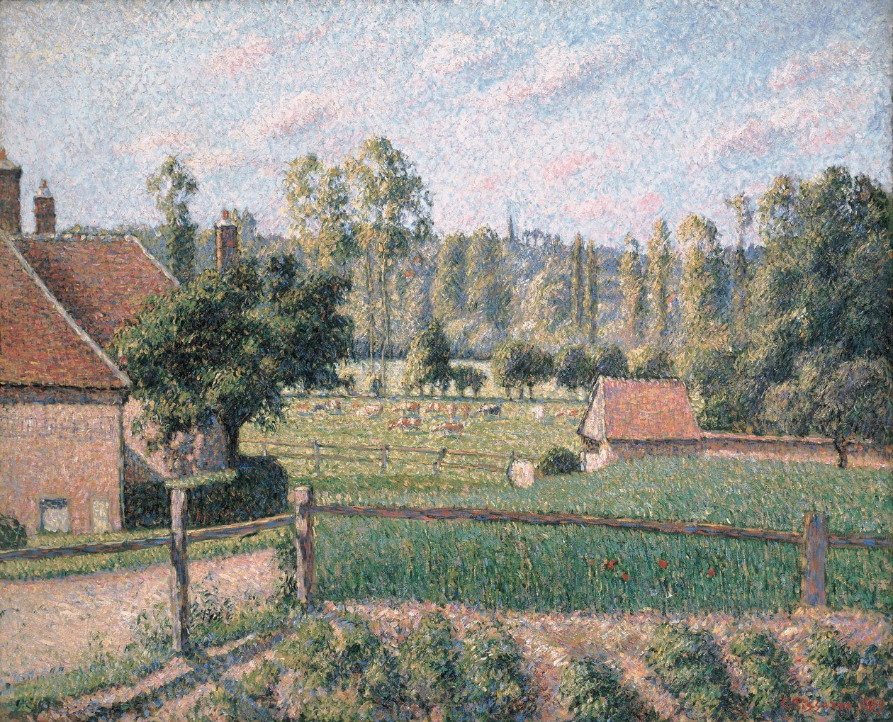 Prærien i Eragny, 1889 av Camille Jacob Pissarro