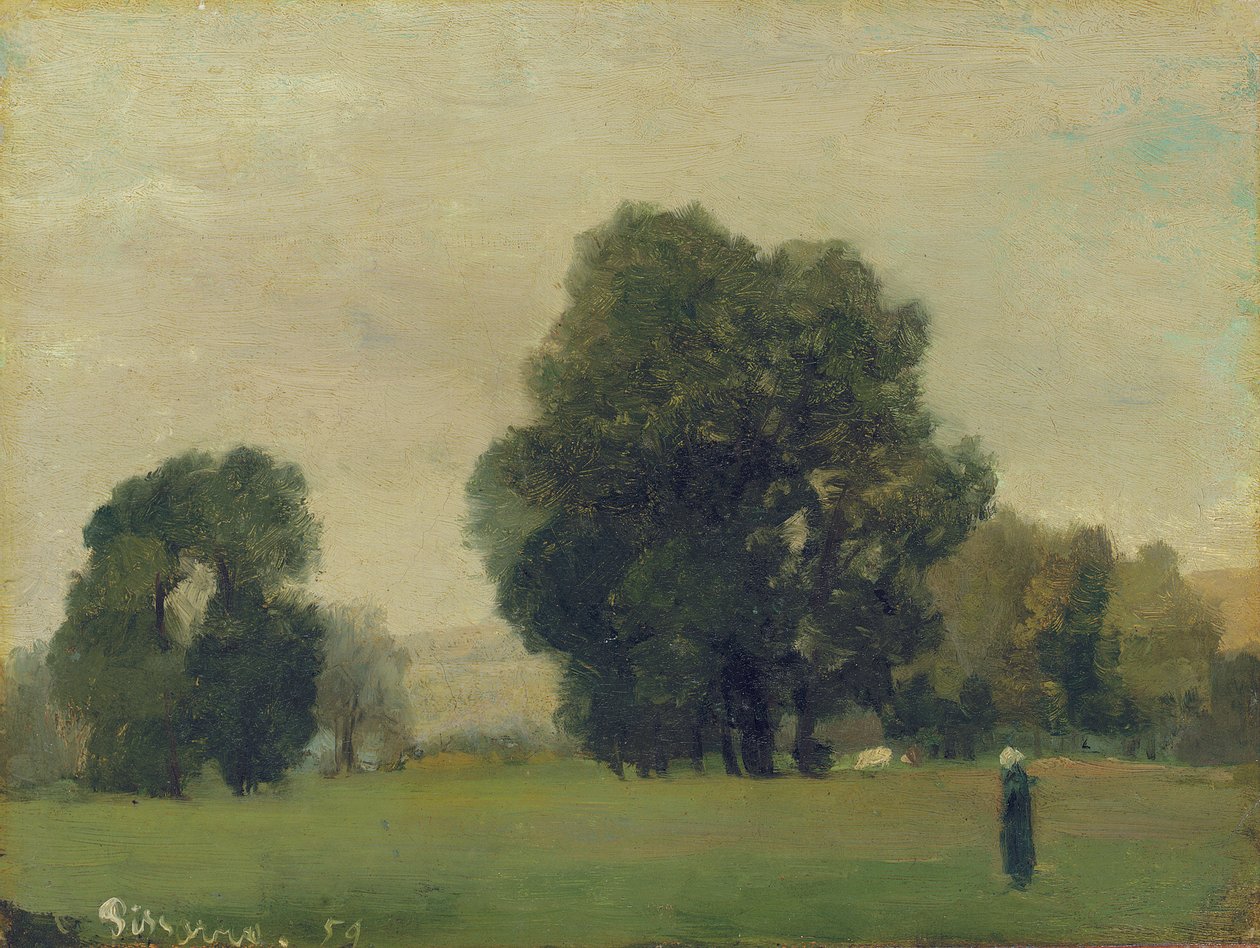 Meadows of La Roche-Guyon, 1859 av Camille Jacob Pissarro