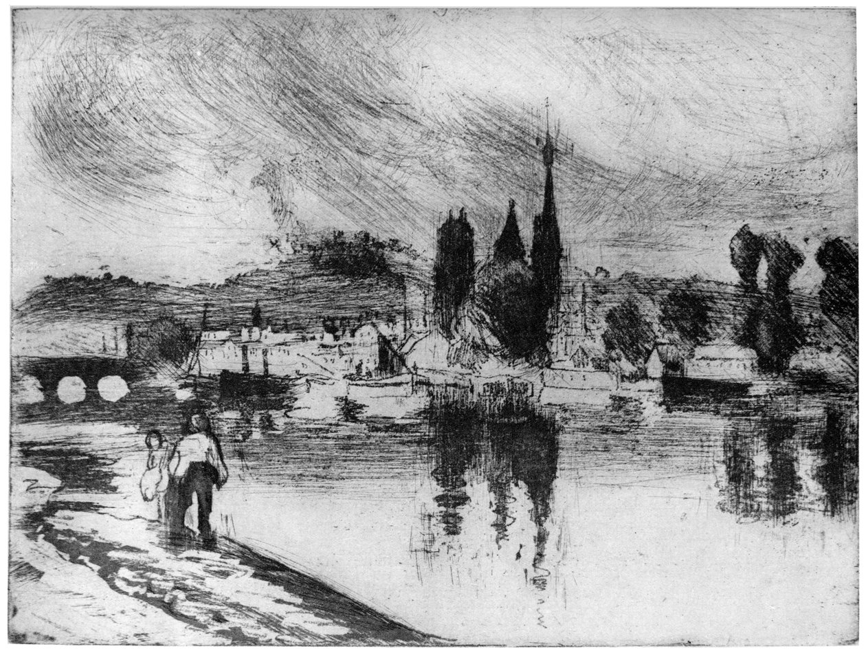 Rouen, Cours la Reine, c1850-1900 1924 av Camille Jacob Pissarro