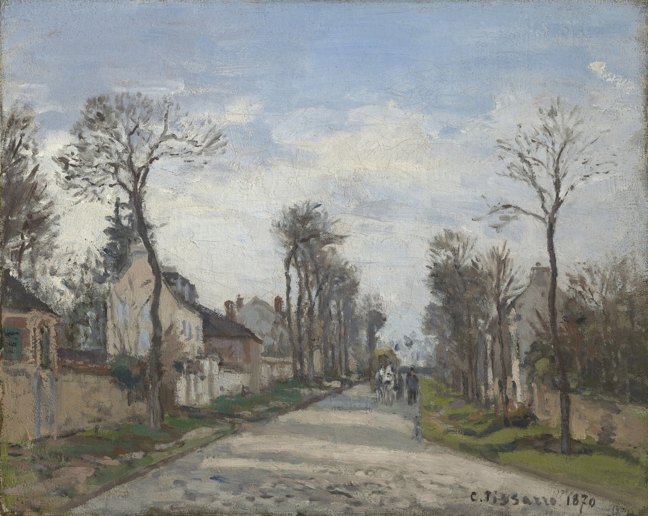 Veien til Versailles, Louveciennes, 1870 av Camille Jacob Pissarro