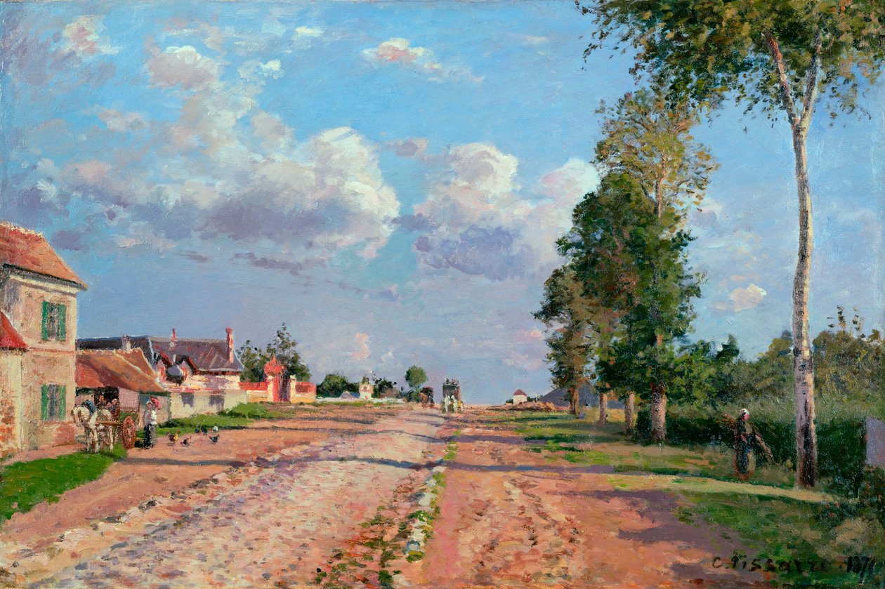 Veien til Versailles, Rocquencourt, 1871 av Camille Jacob Pissarro