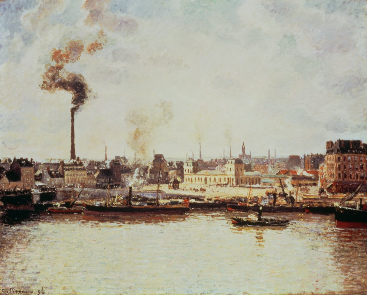 Saint-Sever-kaien i Rouen, 1896 av Camille Jacob Pissarro
