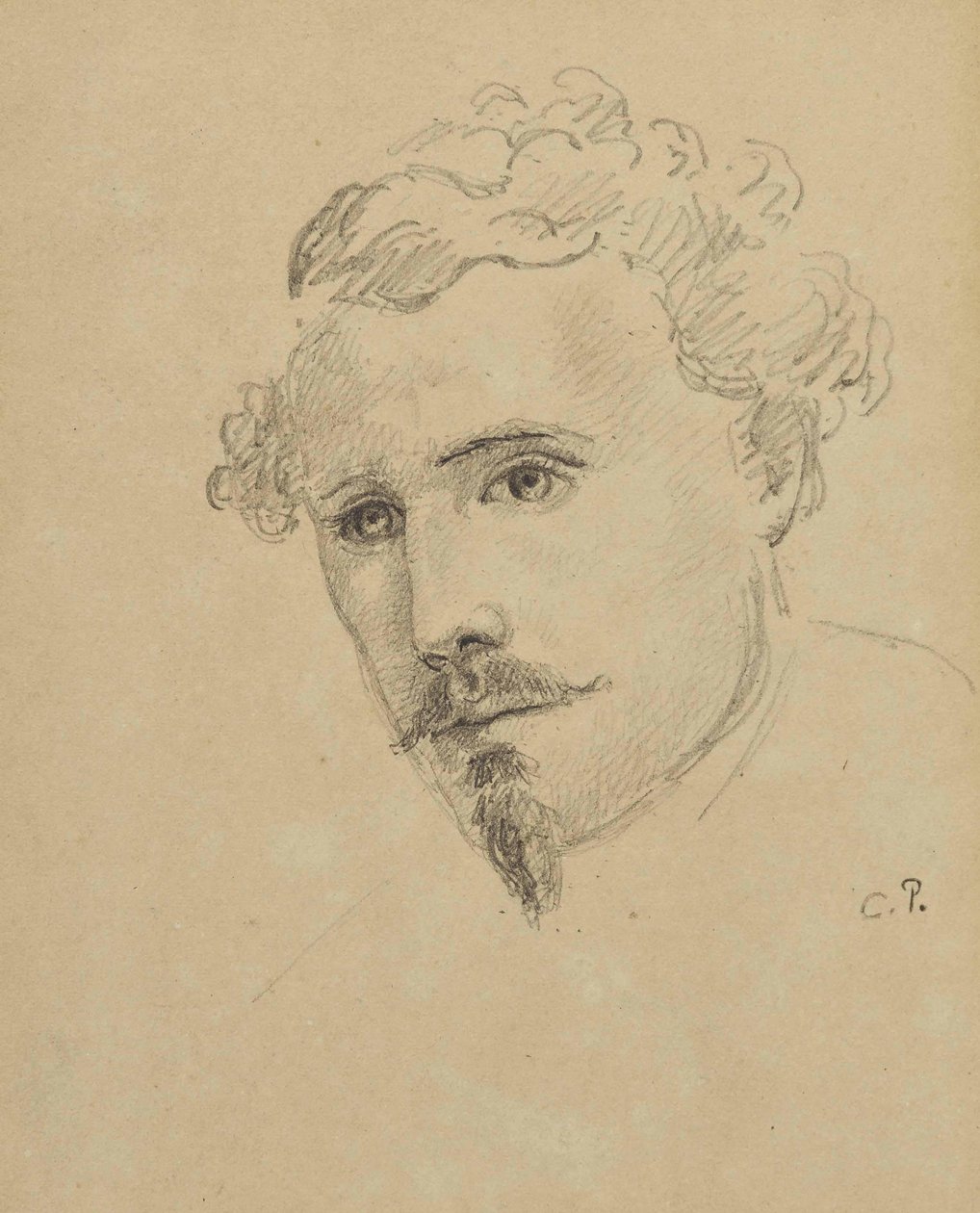 Selvportrett, ca. 1853. av Camille Jacob Pissarro