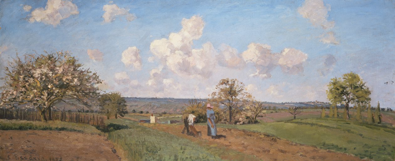Våren, 1872 av Camille Jacob Pissarro