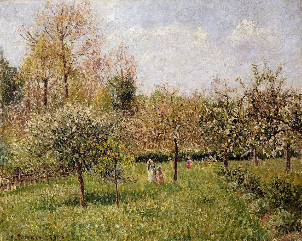 Vår på Eragny; Printemps a Eragny, 1900 av Camille Jacob Pissarro