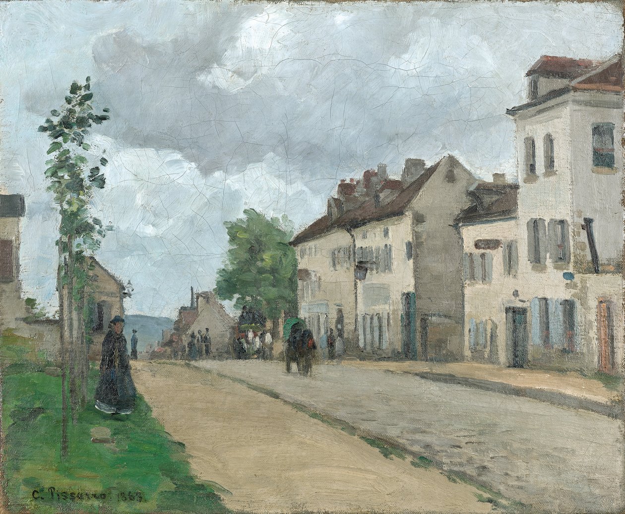 Straße i Pontoise (Rue de Gisors) av Camille Jacob Pissarro