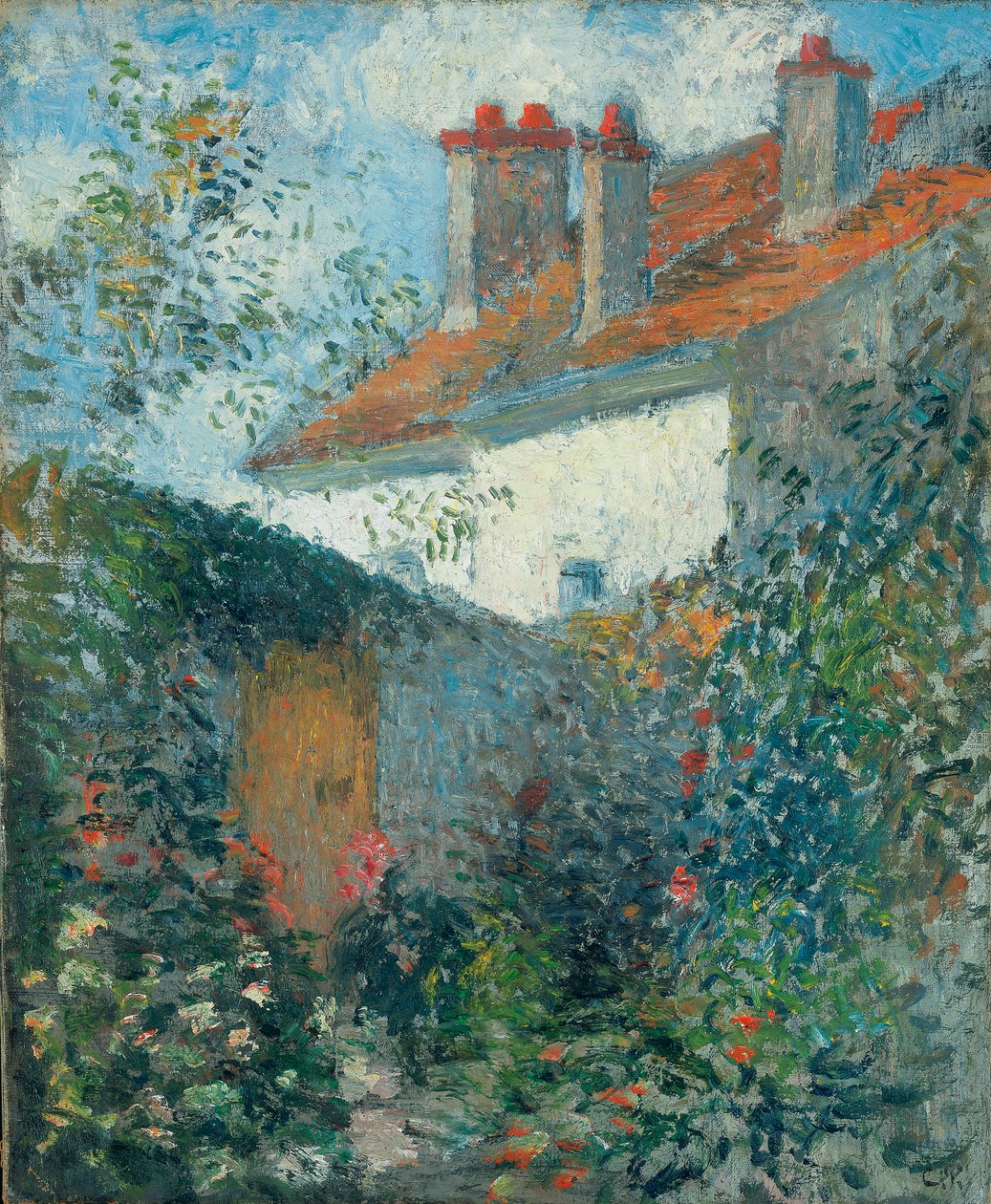 Studer ved Pontoise, ca. 1878 av Camille Jacob Pissarro