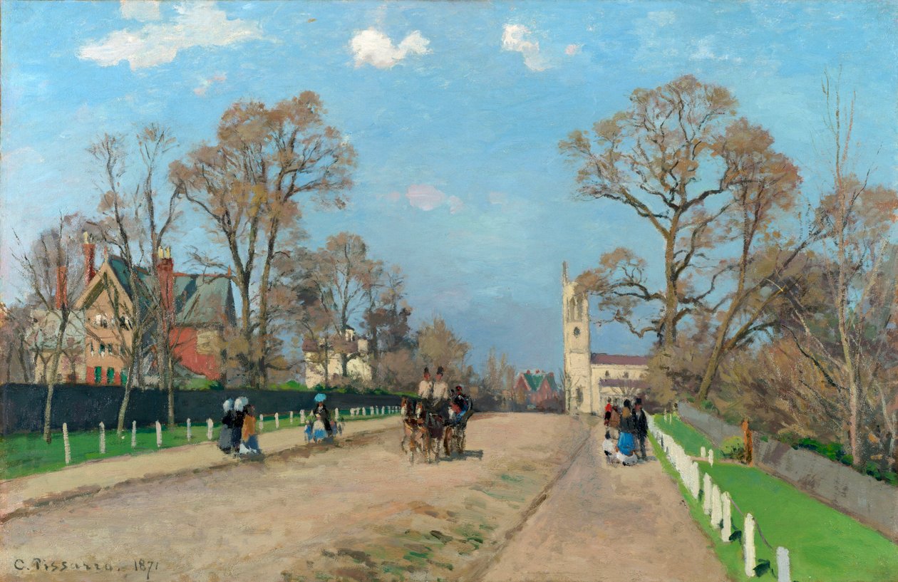 The Avenue, Sydenham, 1871 av Camille Jacob Pissarro