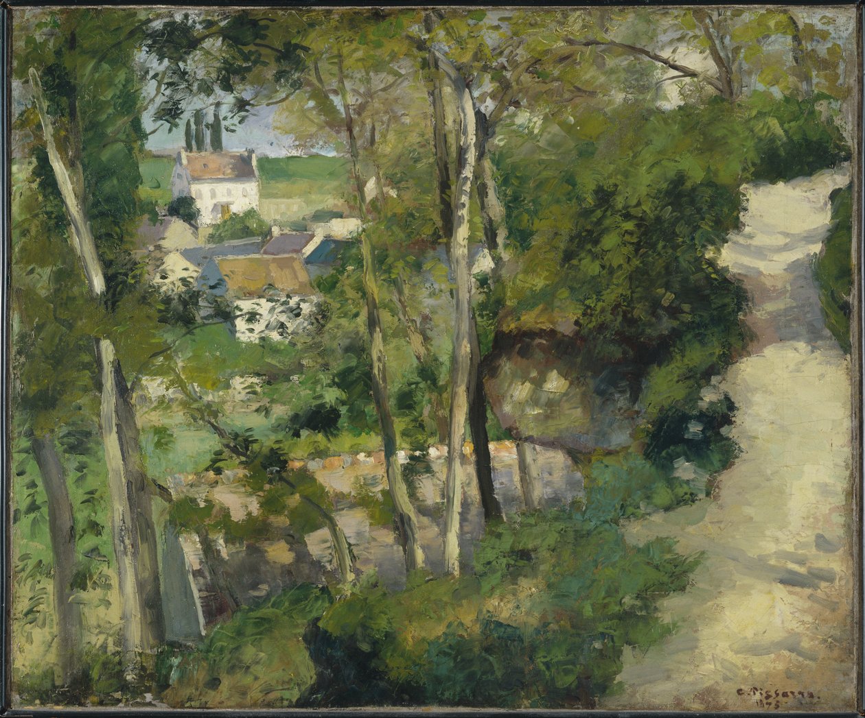 The Climb, Rue de la Cote-du-Jalet, Pontoise, 1875 av Camille Jacob Pissarro