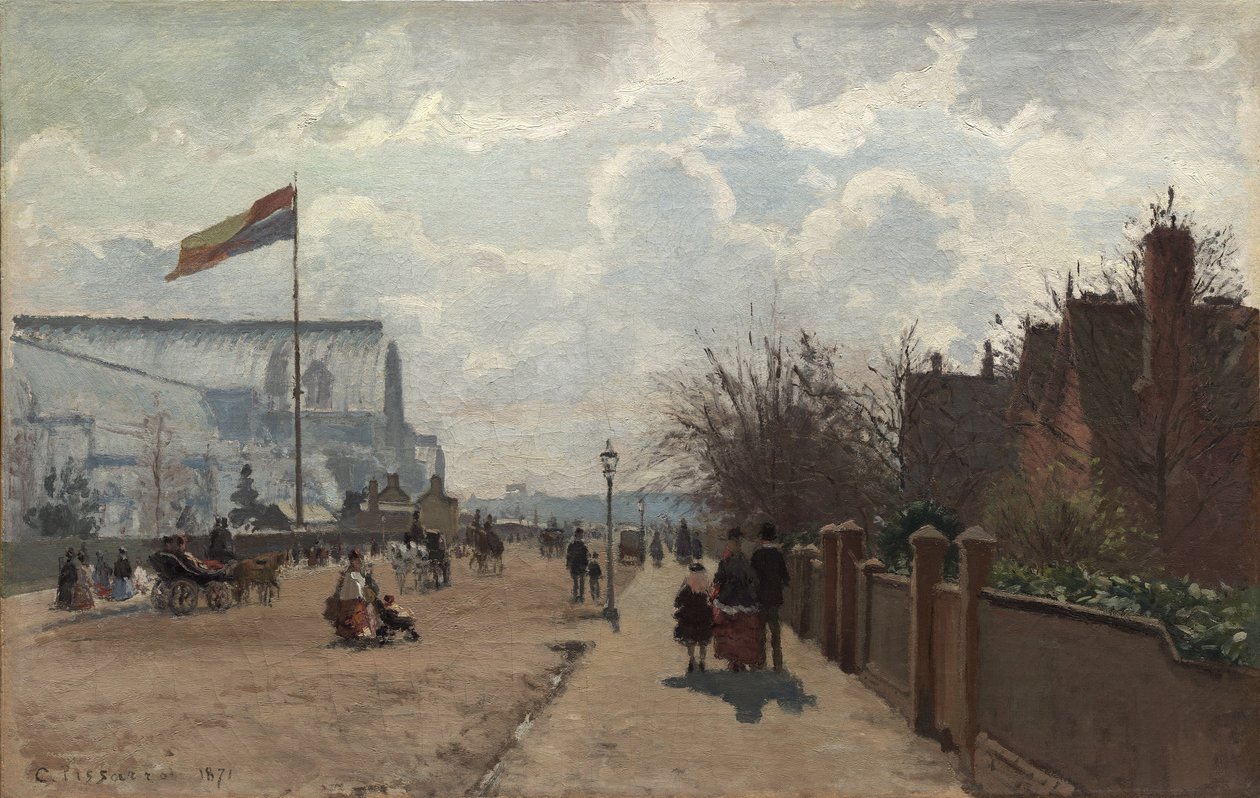 Krystallpalasset, 1871 av Camille Jacob Pissarro