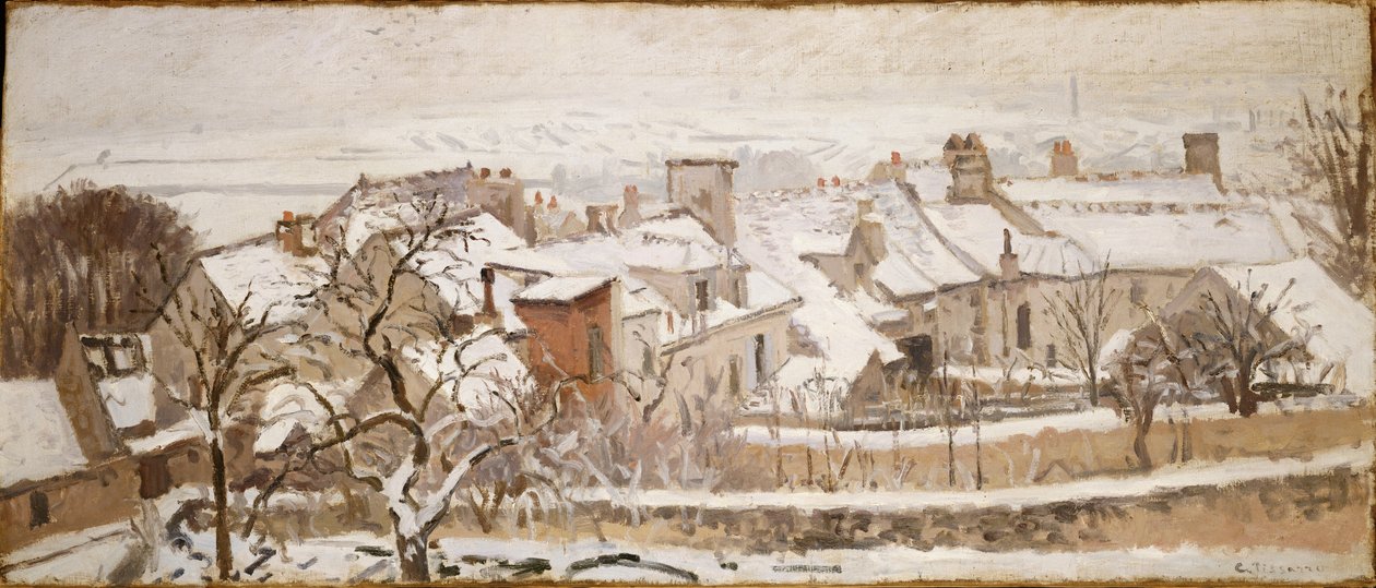 De fire årstider: vinter, 1872 av Camille Jacob Pissarro