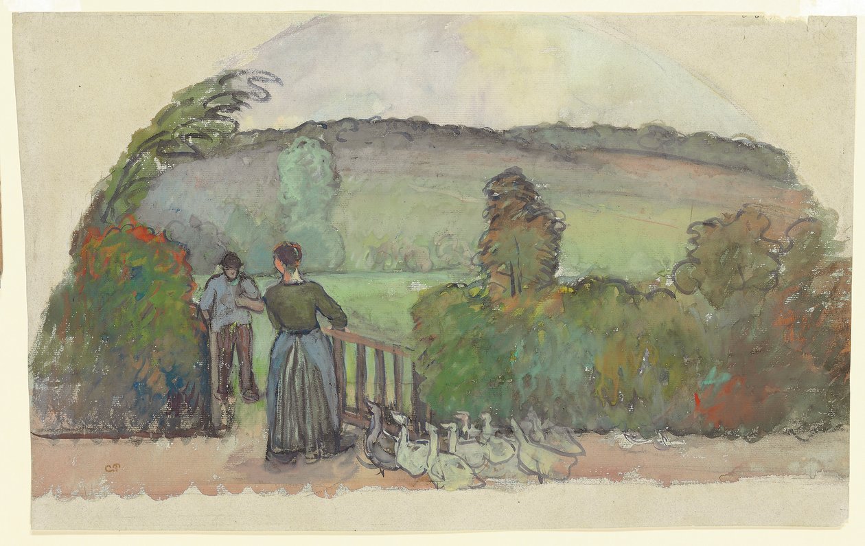 Gåsejenta, ca. 1895 av Camille Jacob Pissarro