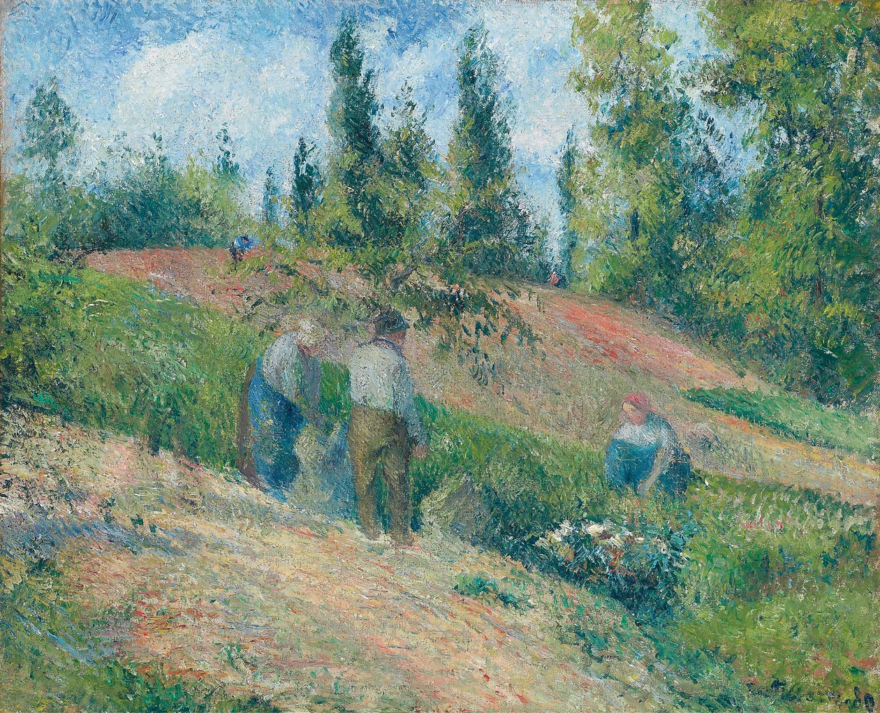 The Harvest, Pontoise, 1880 av Camille Jacob Pissarro