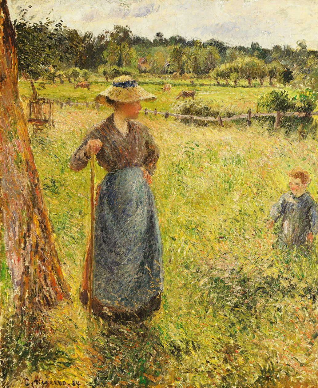 Hømakeren, 1884 av Camille Jacob Pissarro