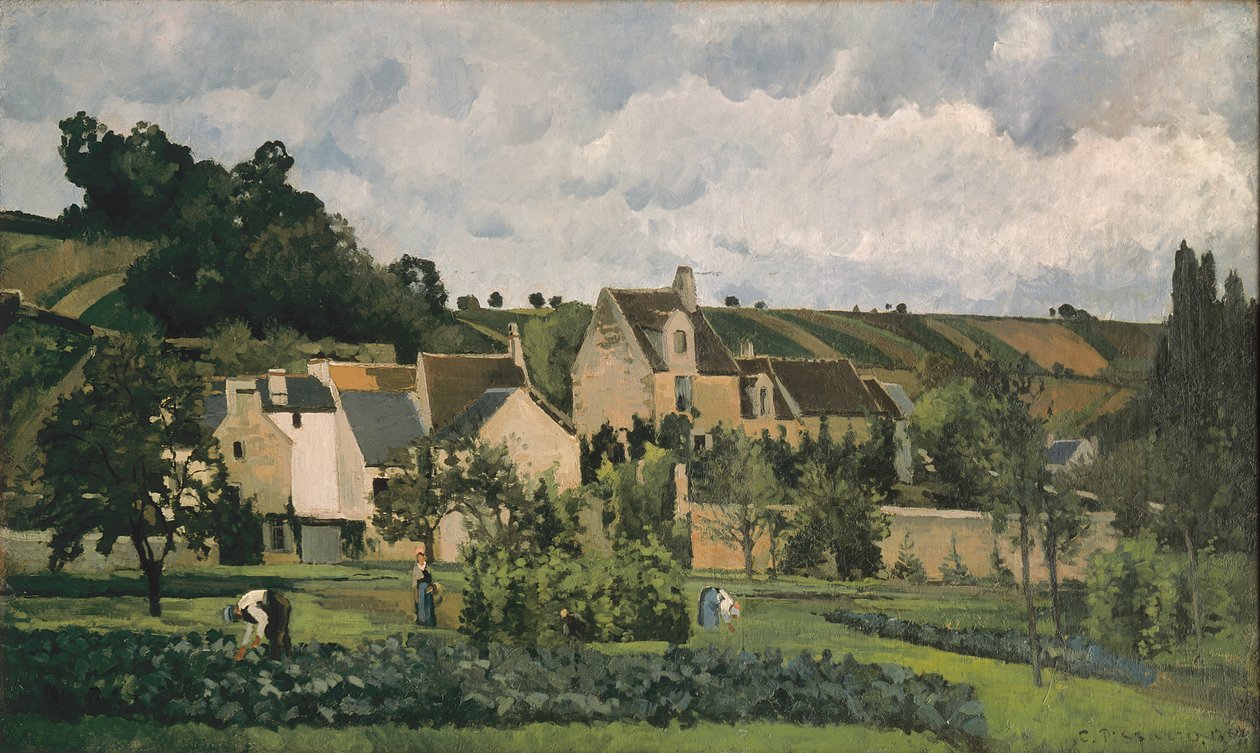 Eremitasjen i Pontoise, 1867 av Camille Jacob Pissarro