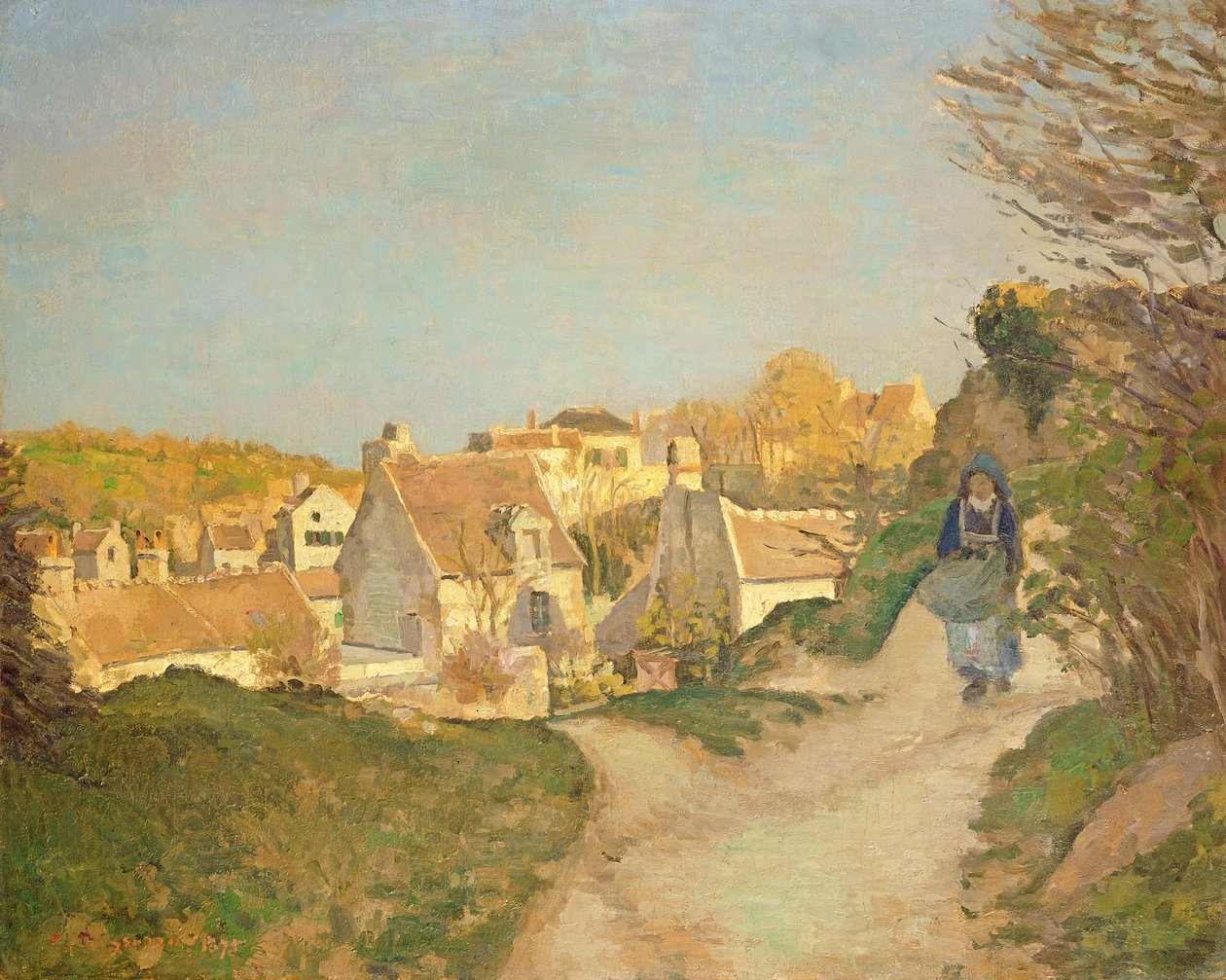 The Hill at Jallais, Pontoise, 1875 av Camille Jacob Pissarro
