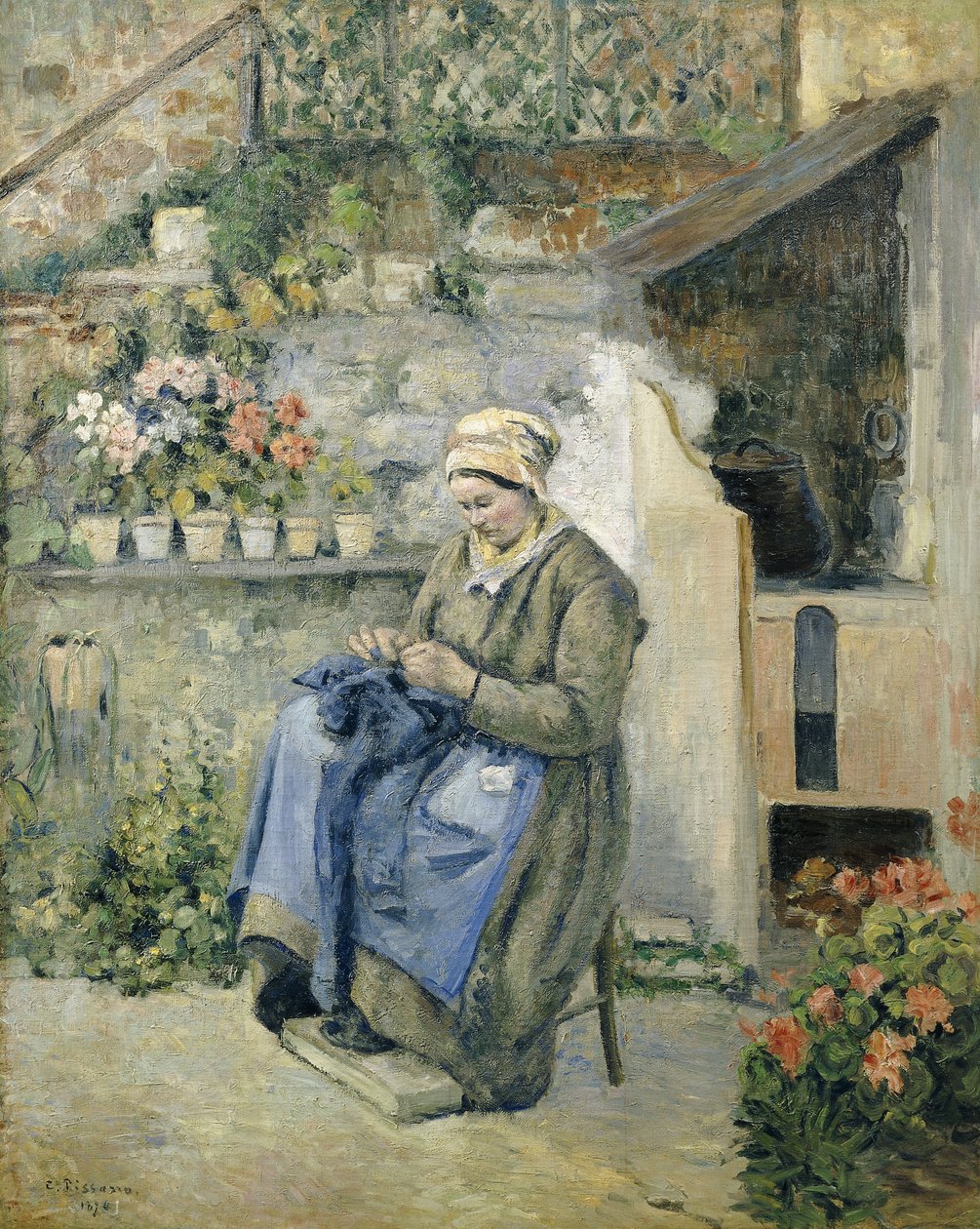 The Jolly Mother; La Mere Jolly, 1874 av Camille Jacob Pissarro