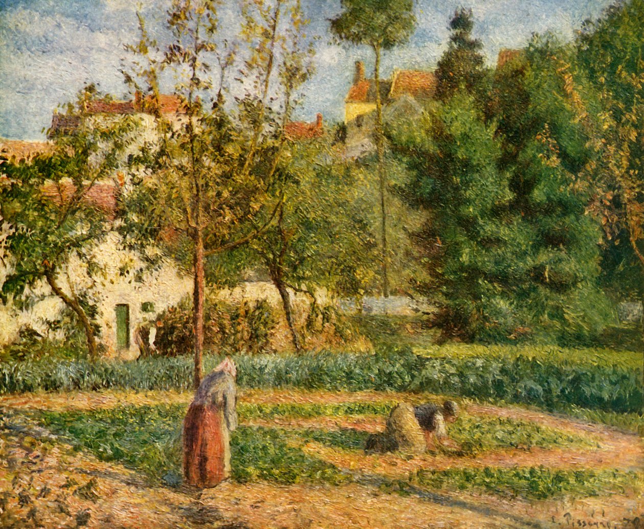 The Orchard, 1879, 1939. av Camille Jacob Pissarro