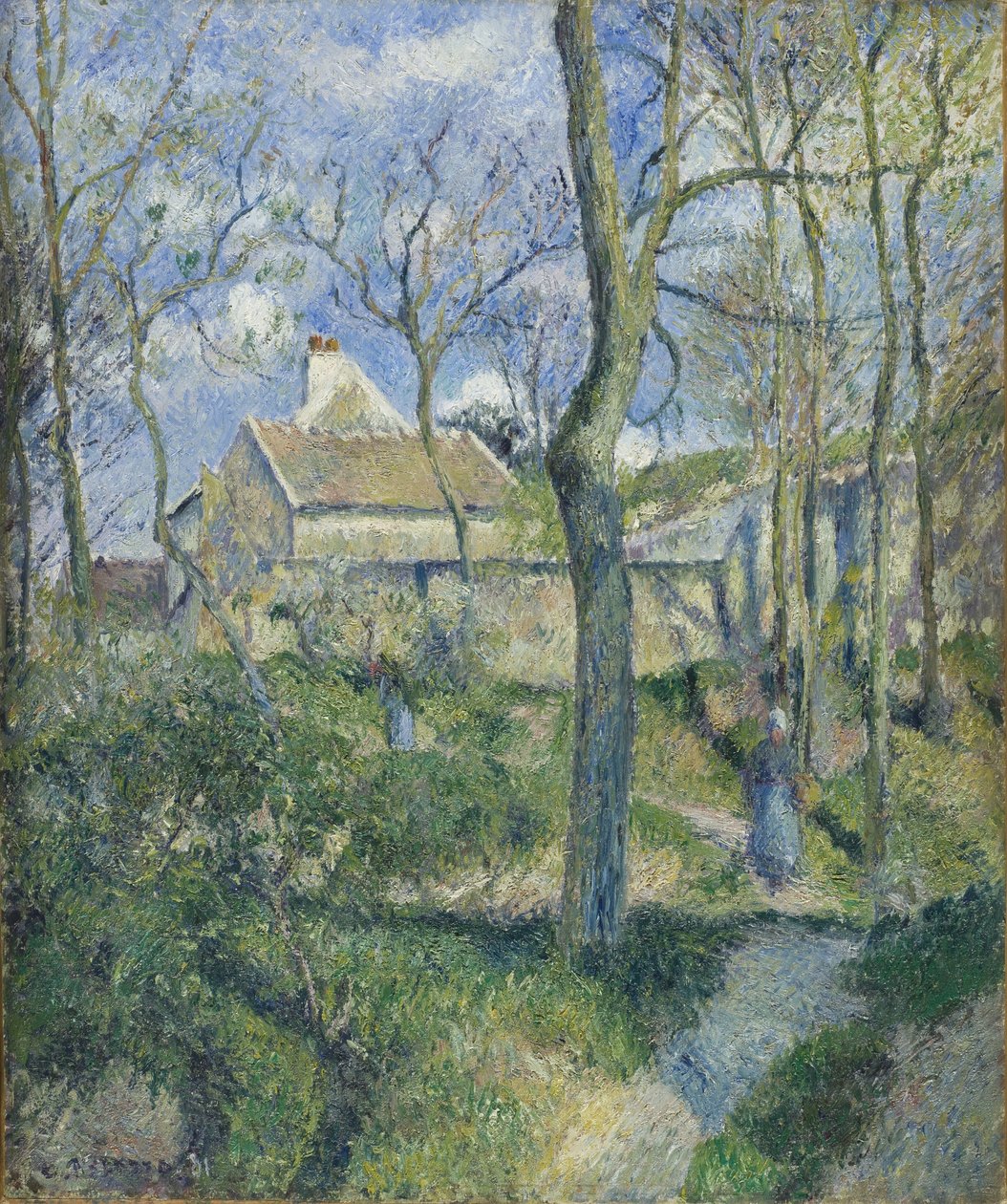 Veien til Les Pouilleux, Pontoise, 1881 av Camille Jacob Pissarro