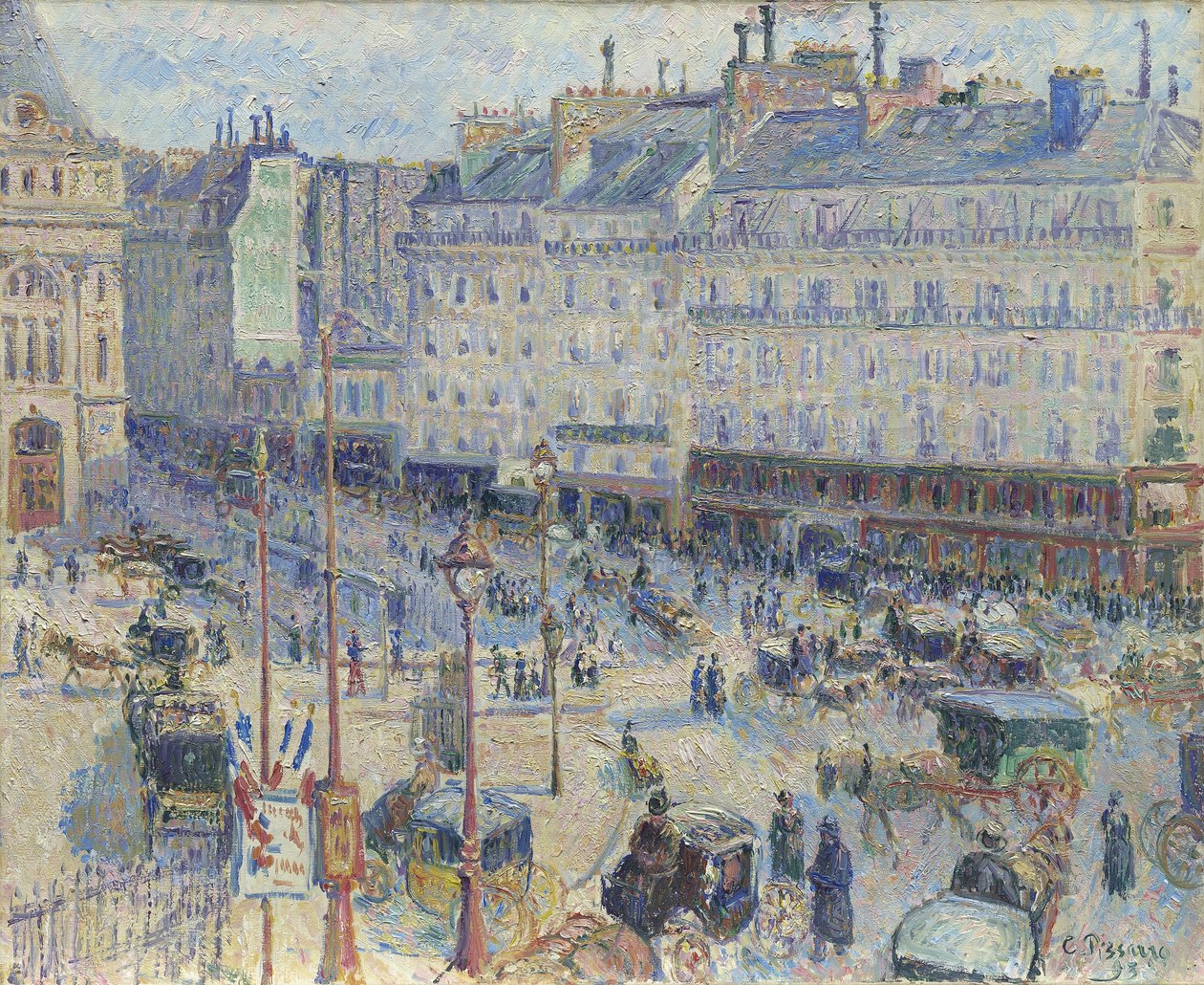 Place du Havre, Paris, 1893 av Camille Jacob Pissarro