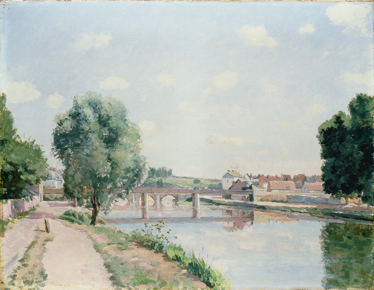 Jernbanebroen, Pontoise av Camille Jacob Pissarro