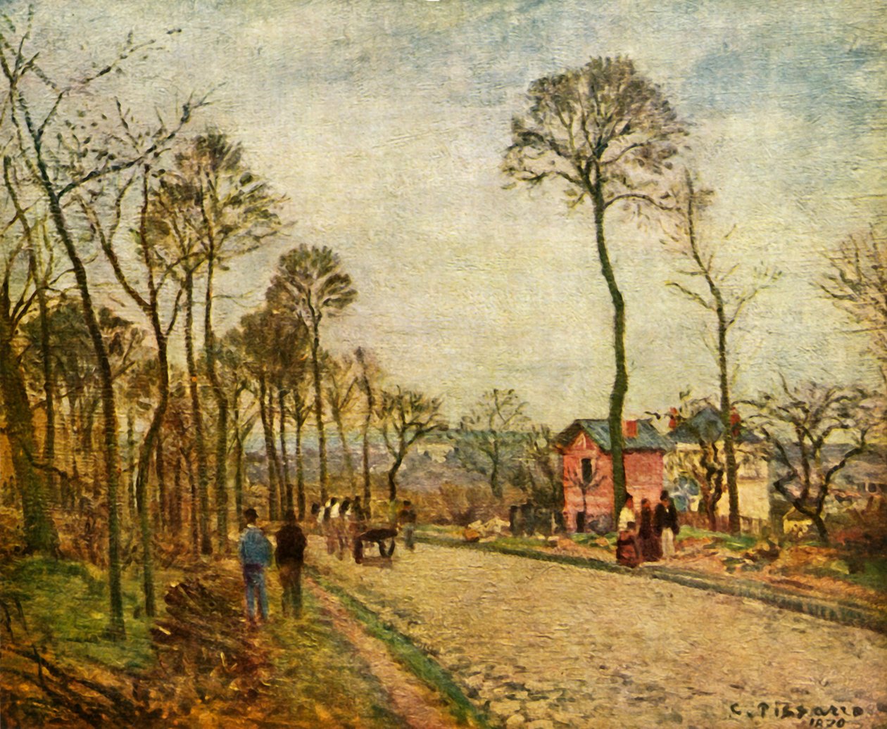 The Road, 1870, 1939. av Camille Jacob Pissarro