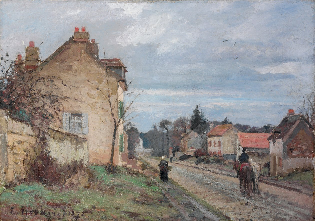 Veien til Louveciennes; Veien til Louveciennes, 1872 av Camille Jacob Pissarro