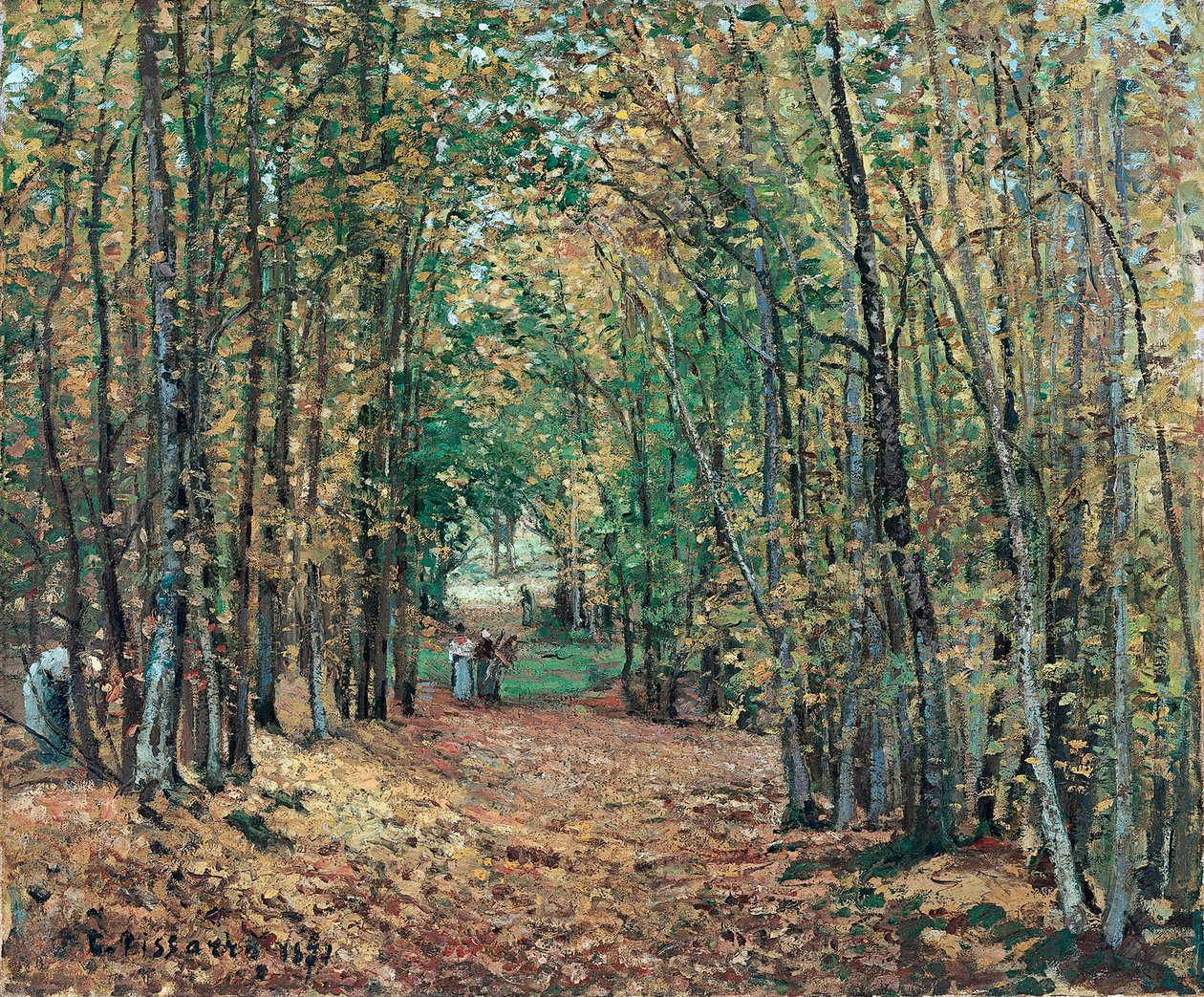 The Woods at Marly, 1871 av Camille Jacob Pissarro