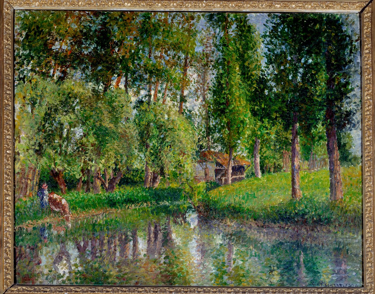 Vaskehuset til Bazincourt Maleri av Camille Pissarro (1830-1903) 1900 Søn. 0,65x0,81 m Paris, musee d