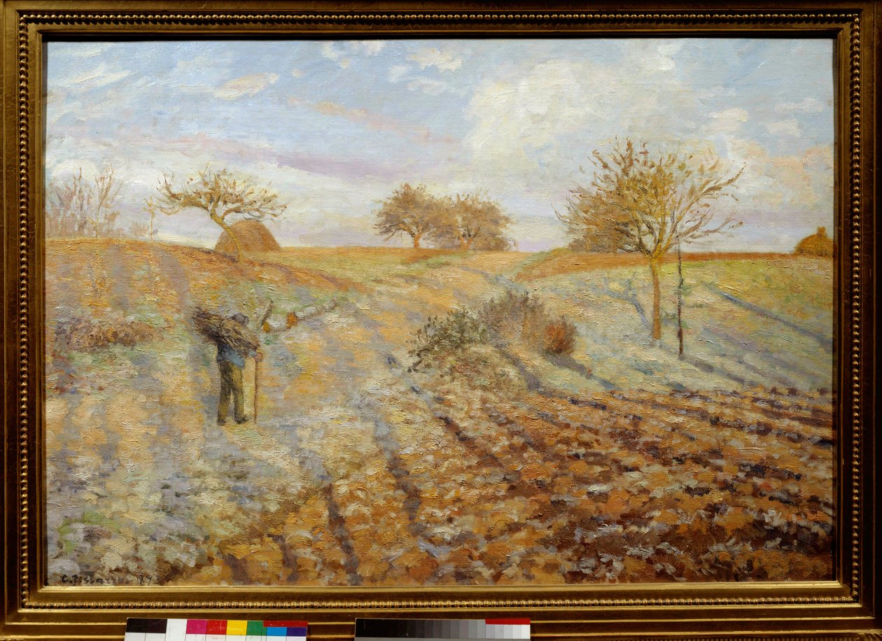 White Gelee-maleri av Camille Pissarro (1830-1903). 1873 søn. 0,65x0,93 m. Paris, Musee d