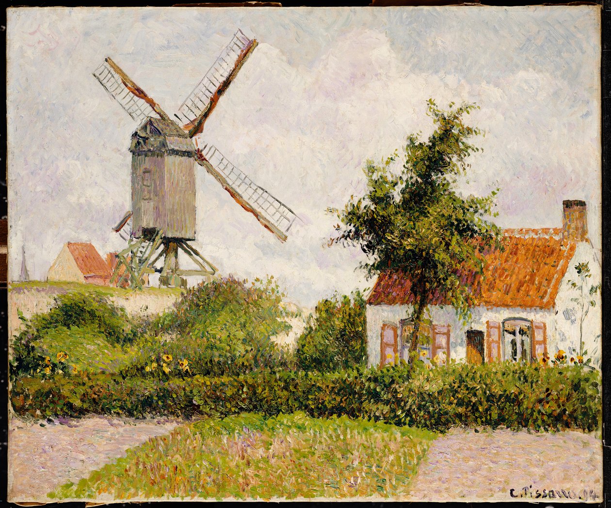 Vindmølle i Knokke, Belgia, 1894 av Camille Jacob Pissarro