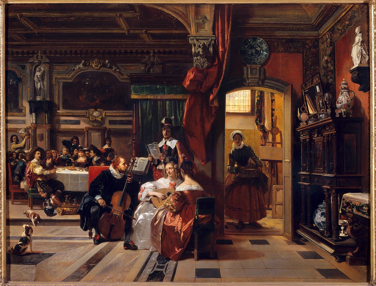 Van Dyck i London Maleren Antoon van Dyck (Anton eller Antoine Van Dyck av Camille Joseph Etienne Roqueplan